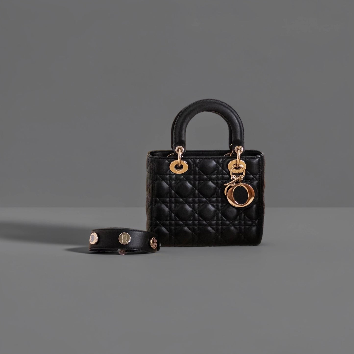 Lambskin Cannage Small My ABCDior Lady Dior Black