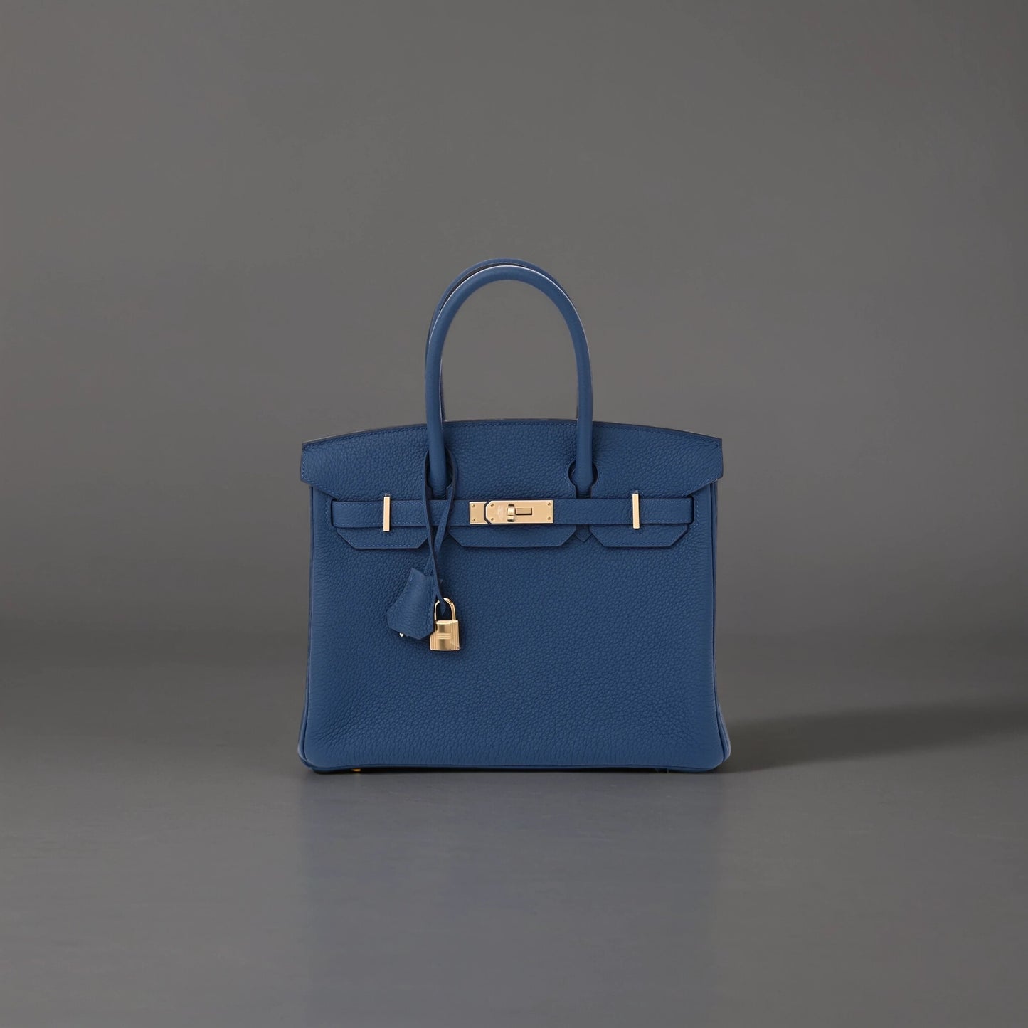 Togo Birkin 30 Blue Tie