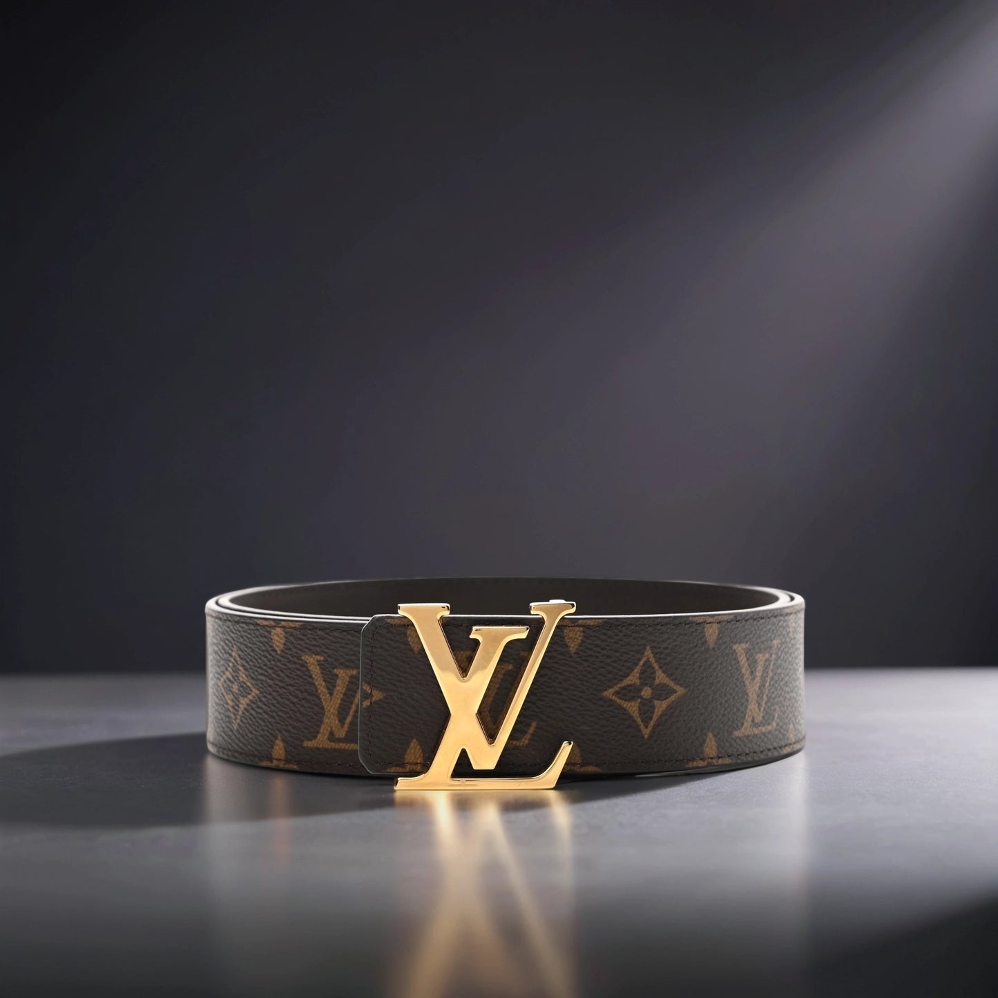 Monogram 40mm LV Initiales Belt 90 36 black