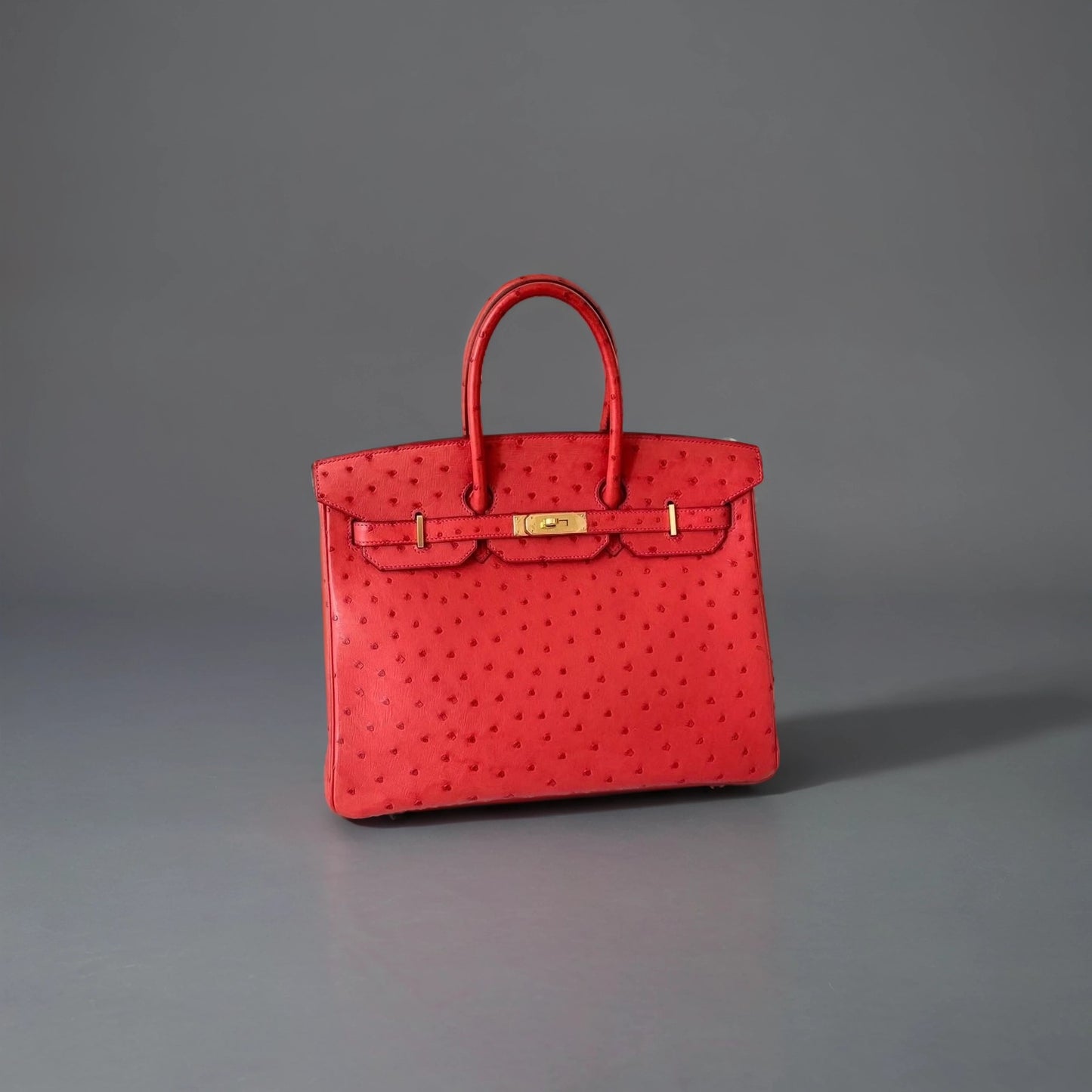 Ostrich Birkin 35 red