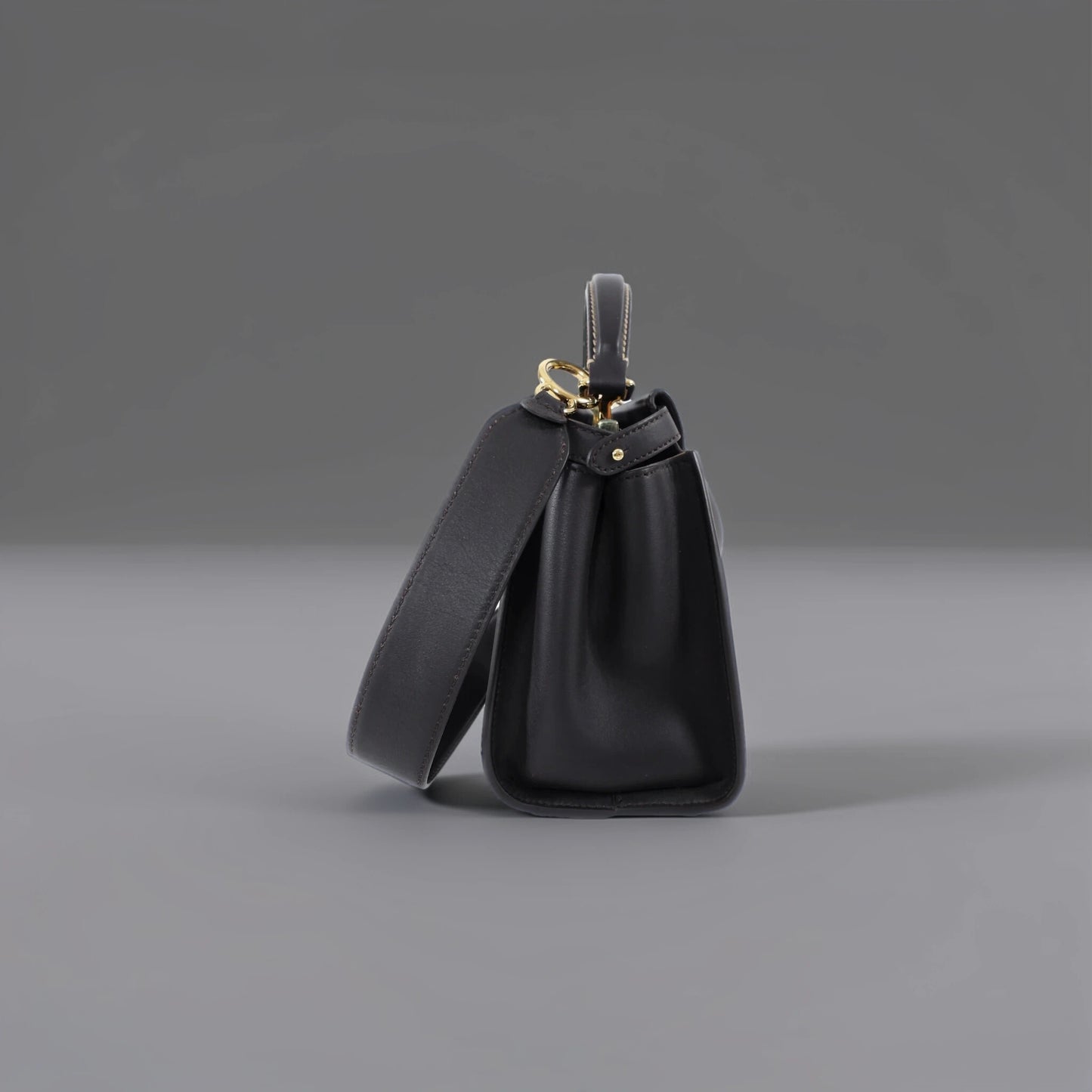 Peekaboo Mini Bag Dark Espresso Brown Leather