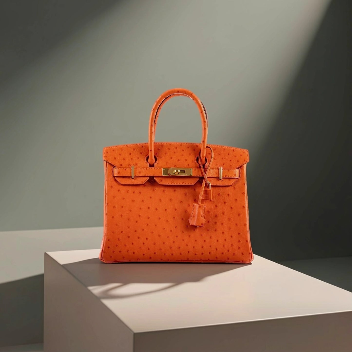 Ostrich Birkin 30 Orange