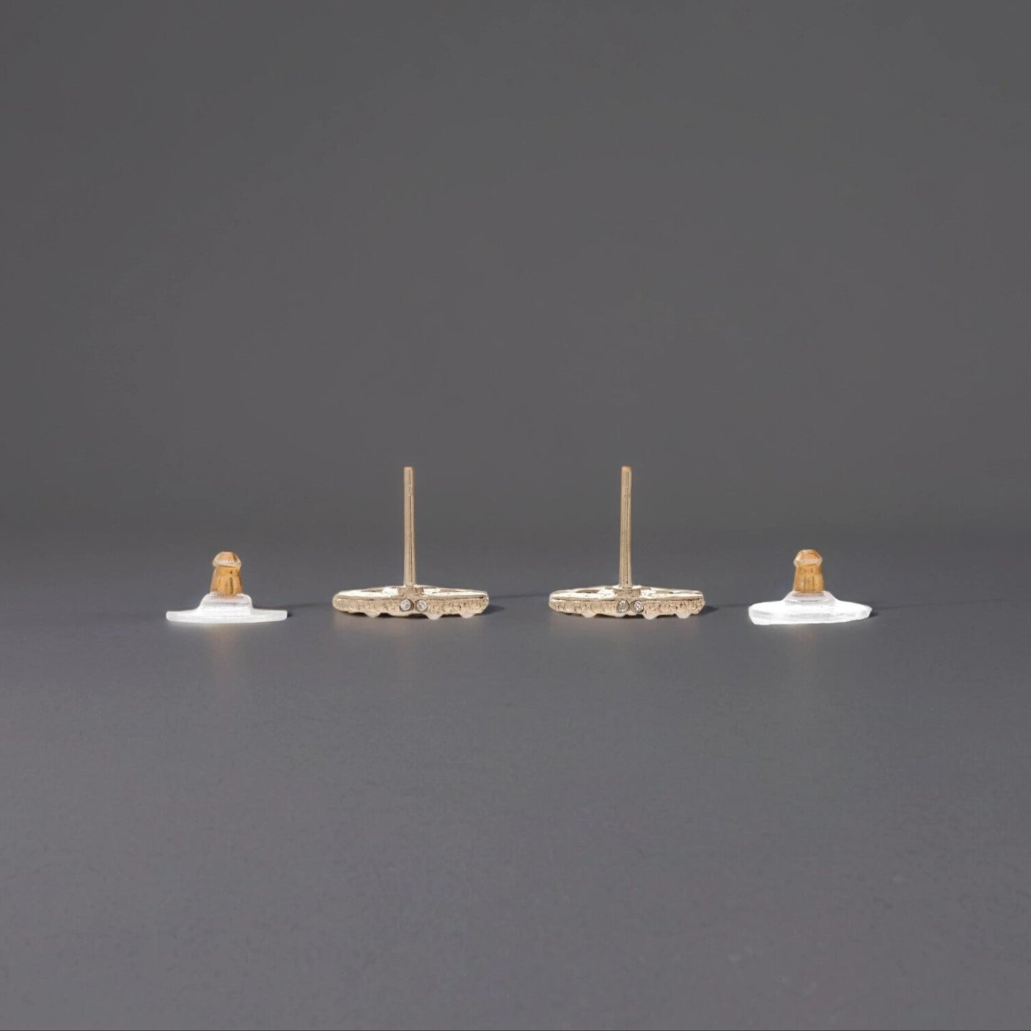 Metal Graduated Pearl Crystal CC Earrings Light Gold