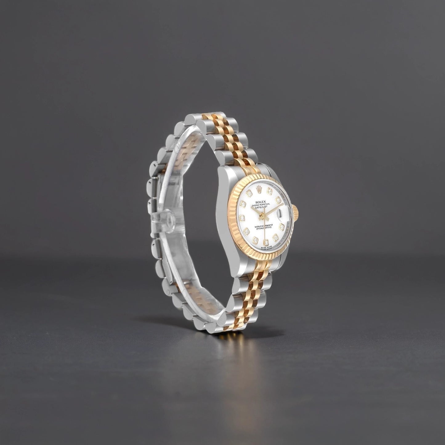 Rolex Datejust Steel Yellow Gold White Diamond