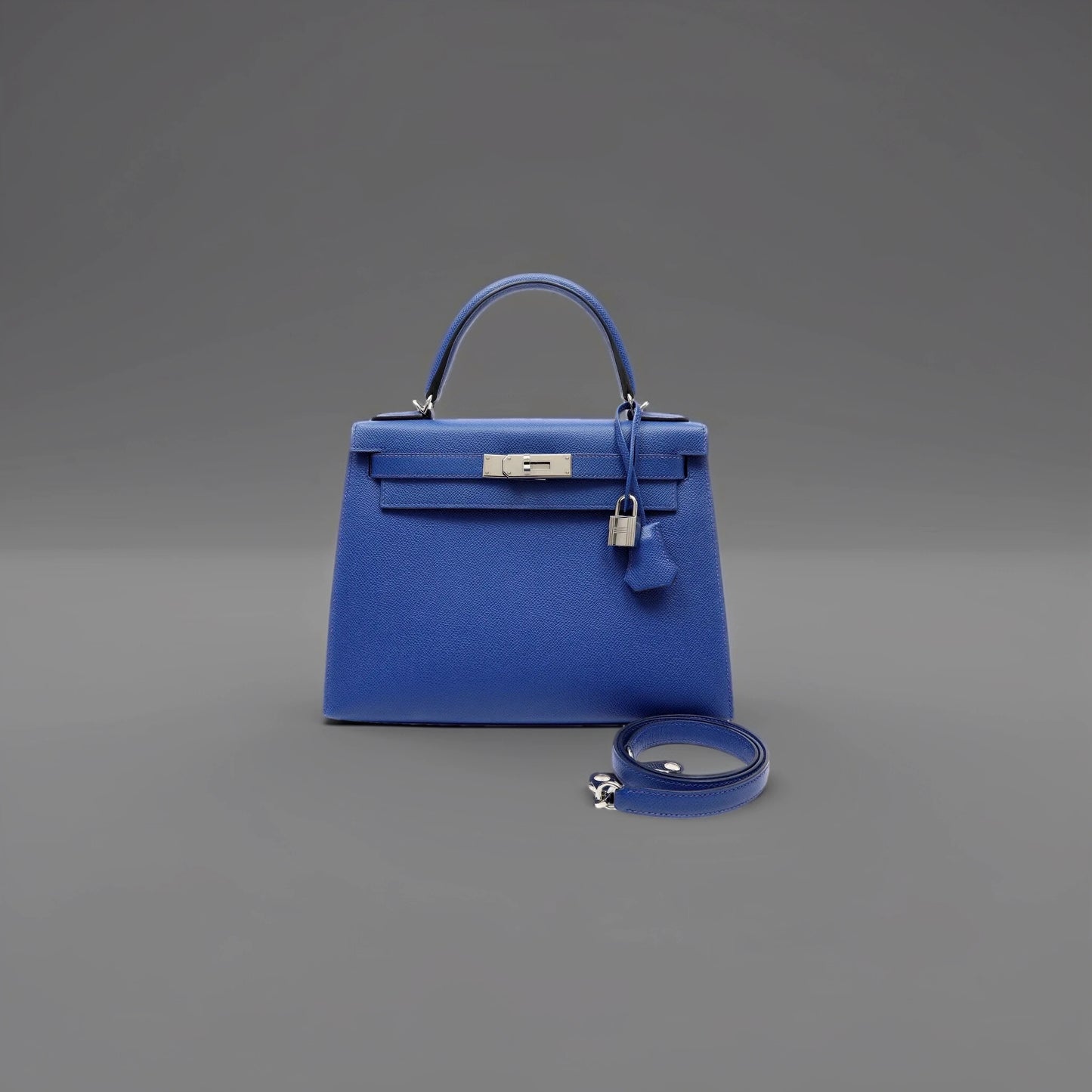 Epsom Kelly Sellier 25 Bleu Cobalt