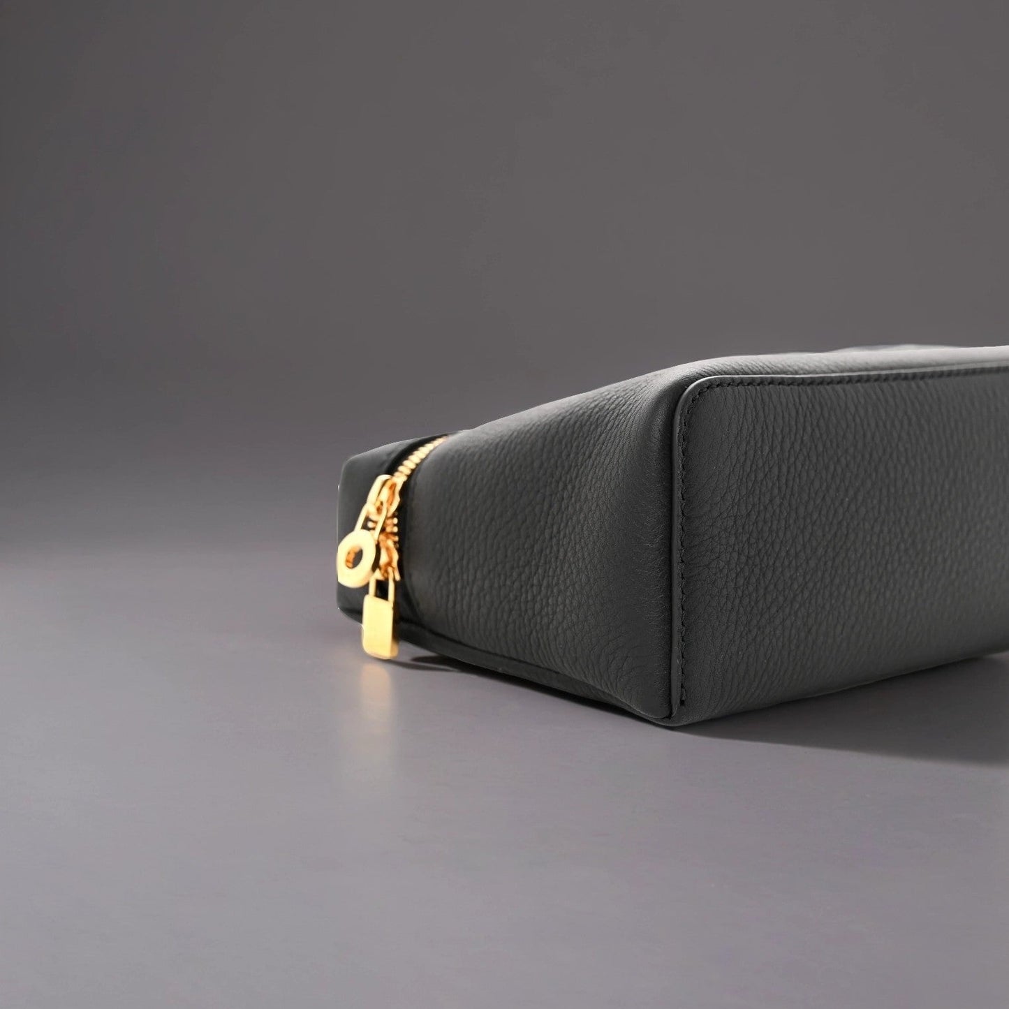 Loro Piana Grained Calfskin L19 Extra Pocket Pouch Black