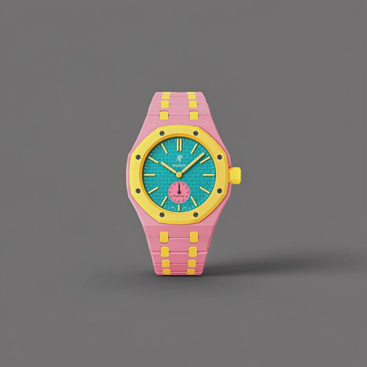 Audemars Piguet X Swatch Royal Pop OTG ROZ With Case Strap