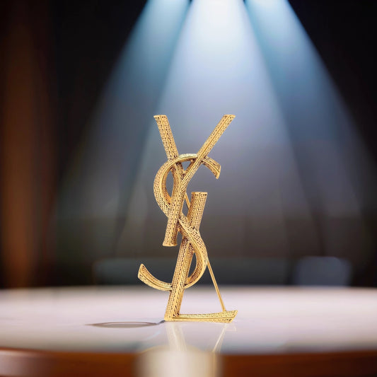 Monogram Opyum Brooch Gold