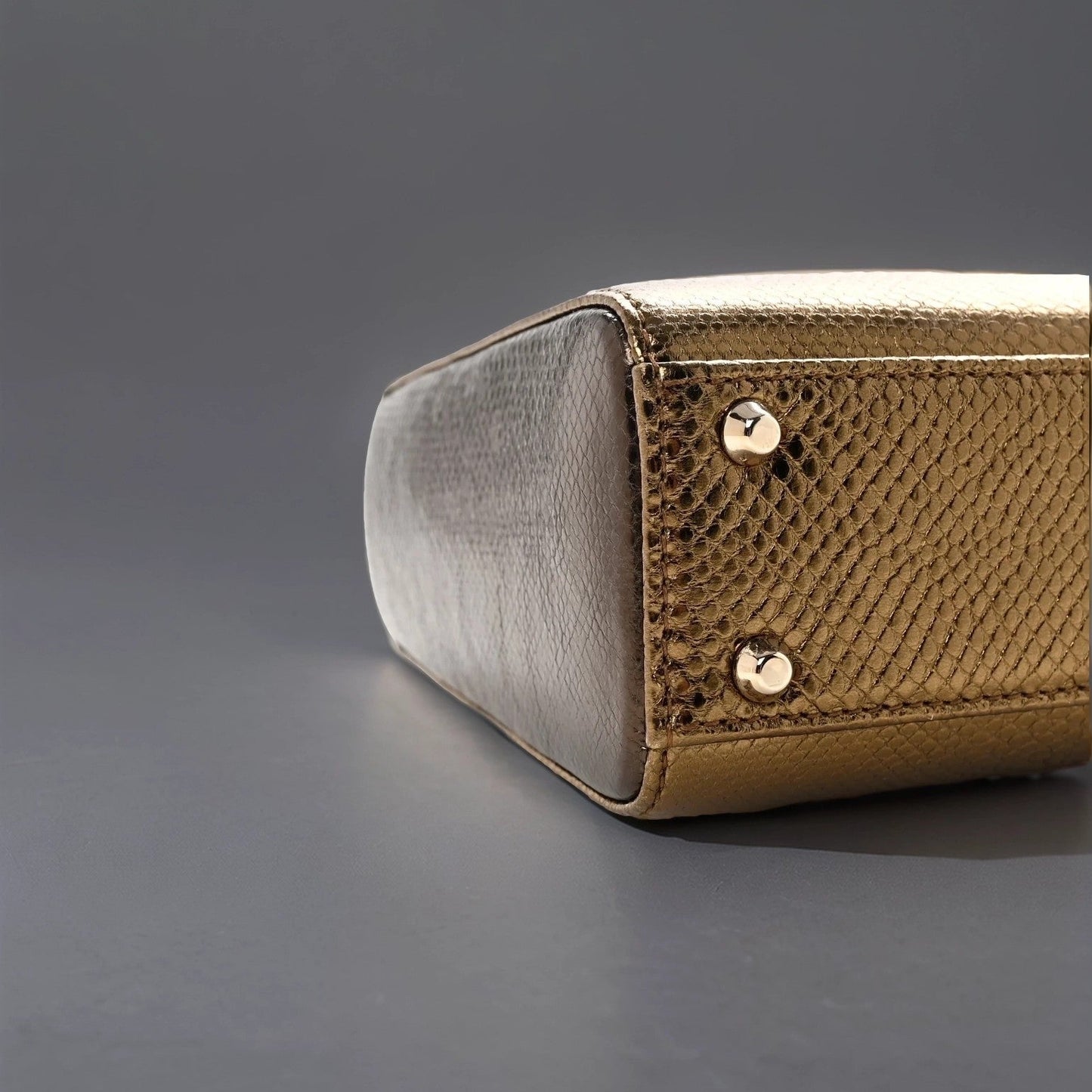 Metallic Karung Mini Lady Dior Gold Multicolor