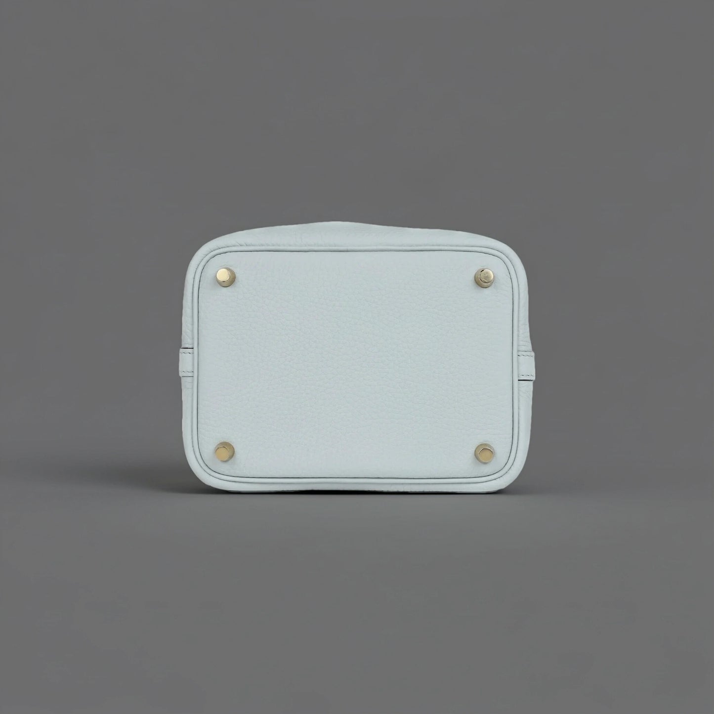Taurillon Clemence Picotin Lock 18 PM Blue Pale Gold Hardwear