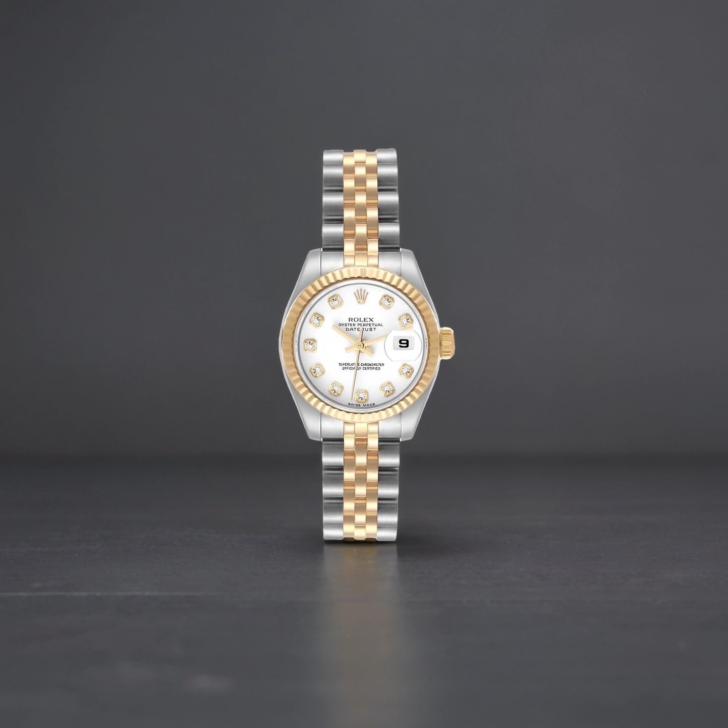 Rolex Datejust Steel Yellow Gold White Diamond