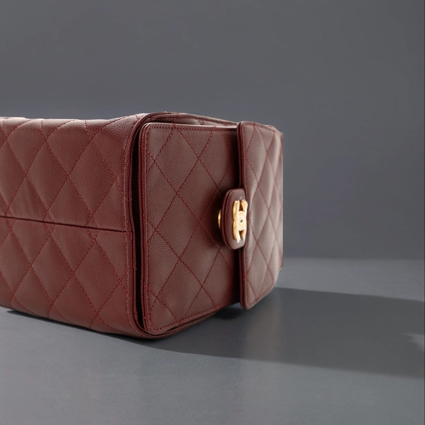 Caviar Quilted Small Chanel 25 Handbag Burgundy