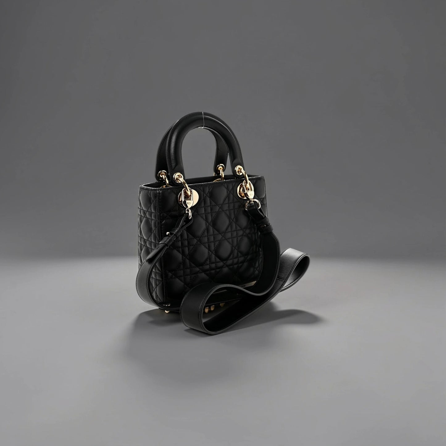 Lambskin Cannage Small My ABCDior Lady Dior Black