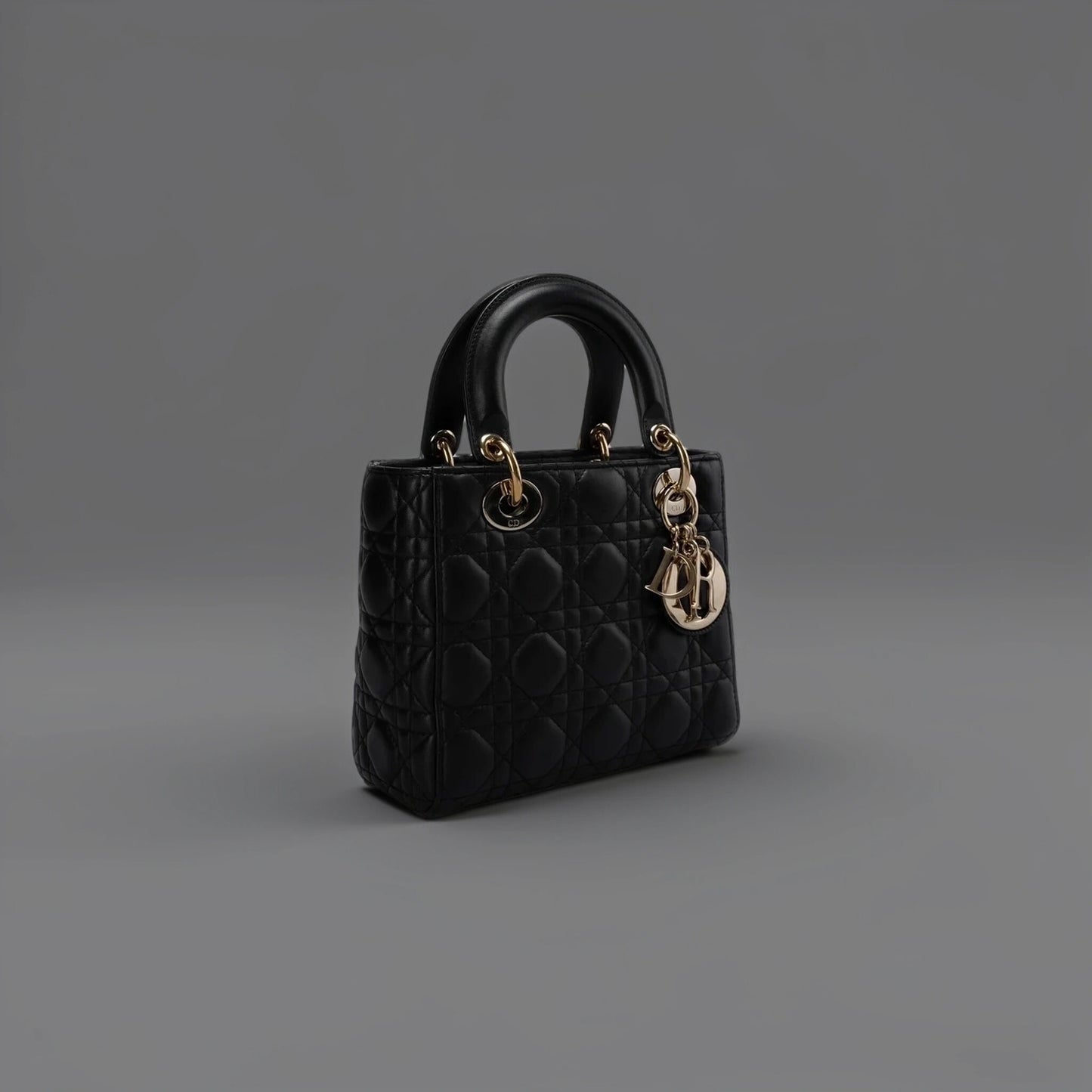 Lambskin Cannage Small My ABCDior Lady Dior Black