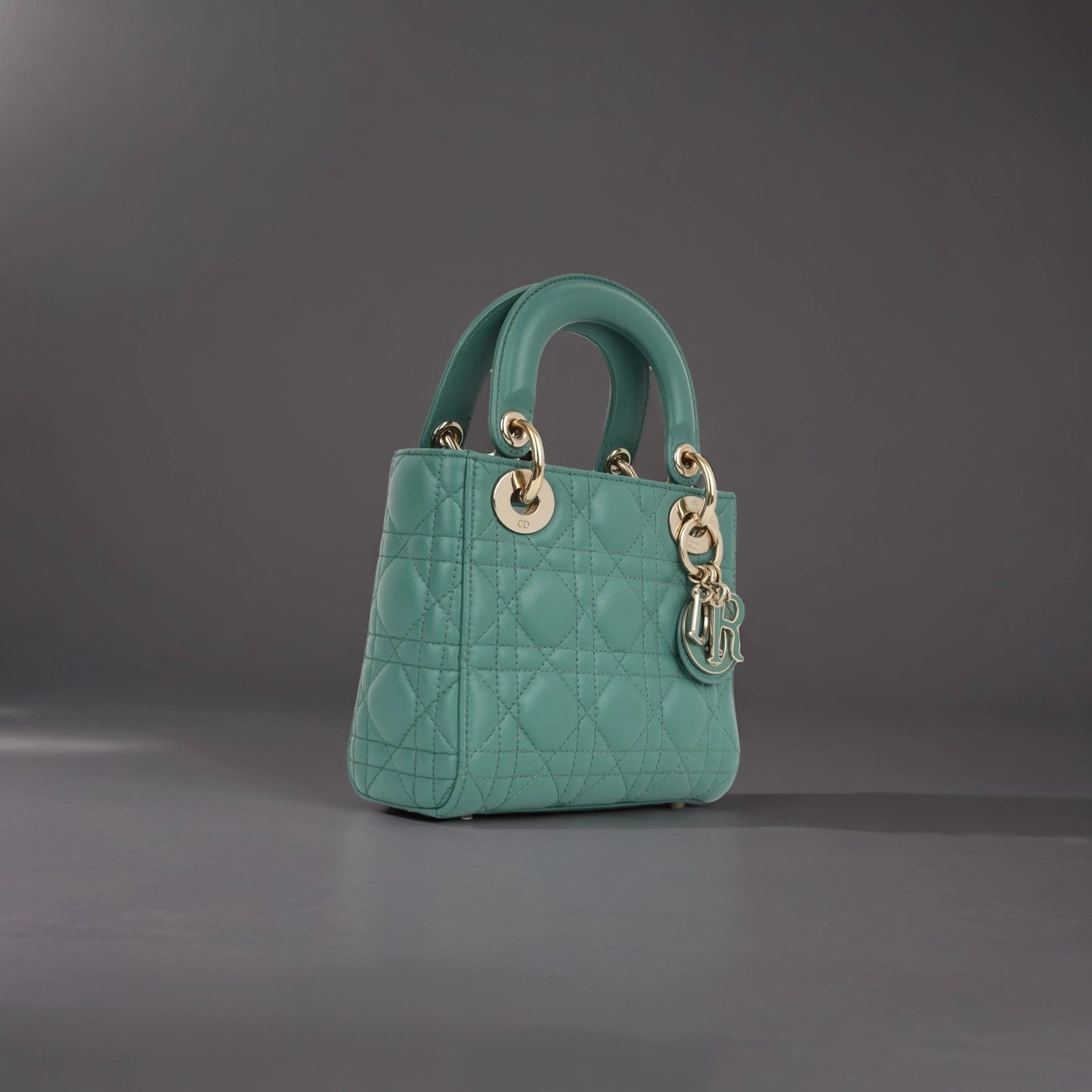 Lambskin Cannage Mini Lady Dior Green