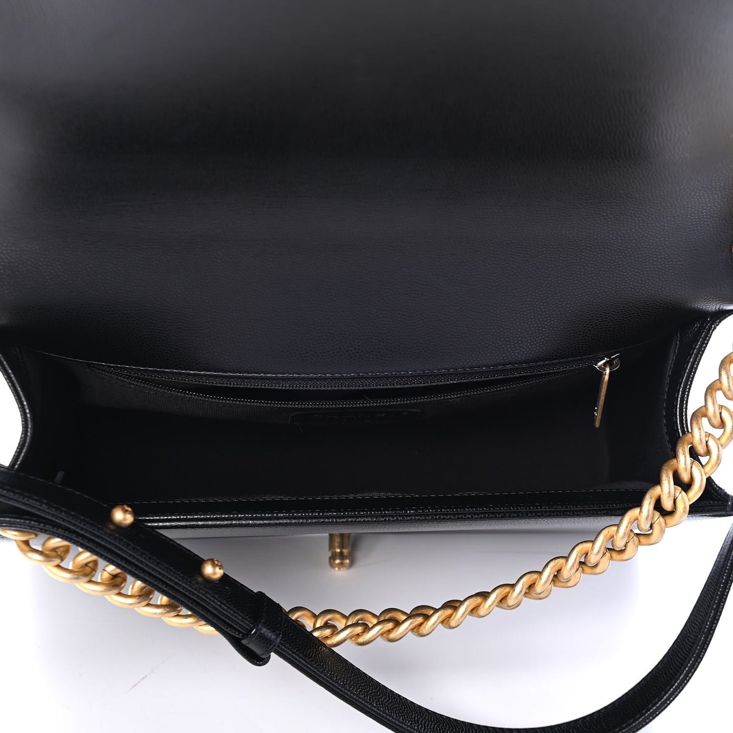 Caviar Quilted Medium Boy Flap Black