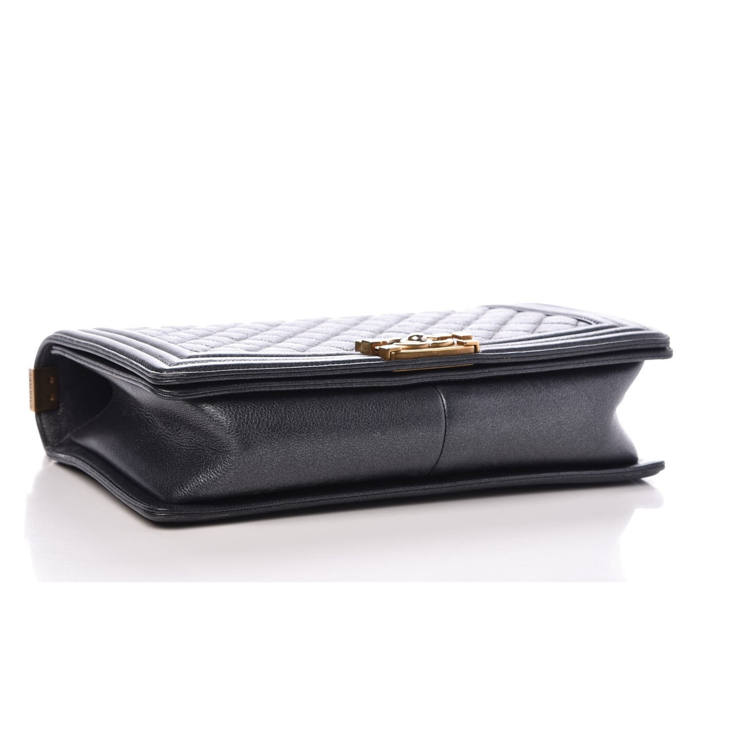 Pearl Caviar Quilted New Medium Boy Flap Charcoal