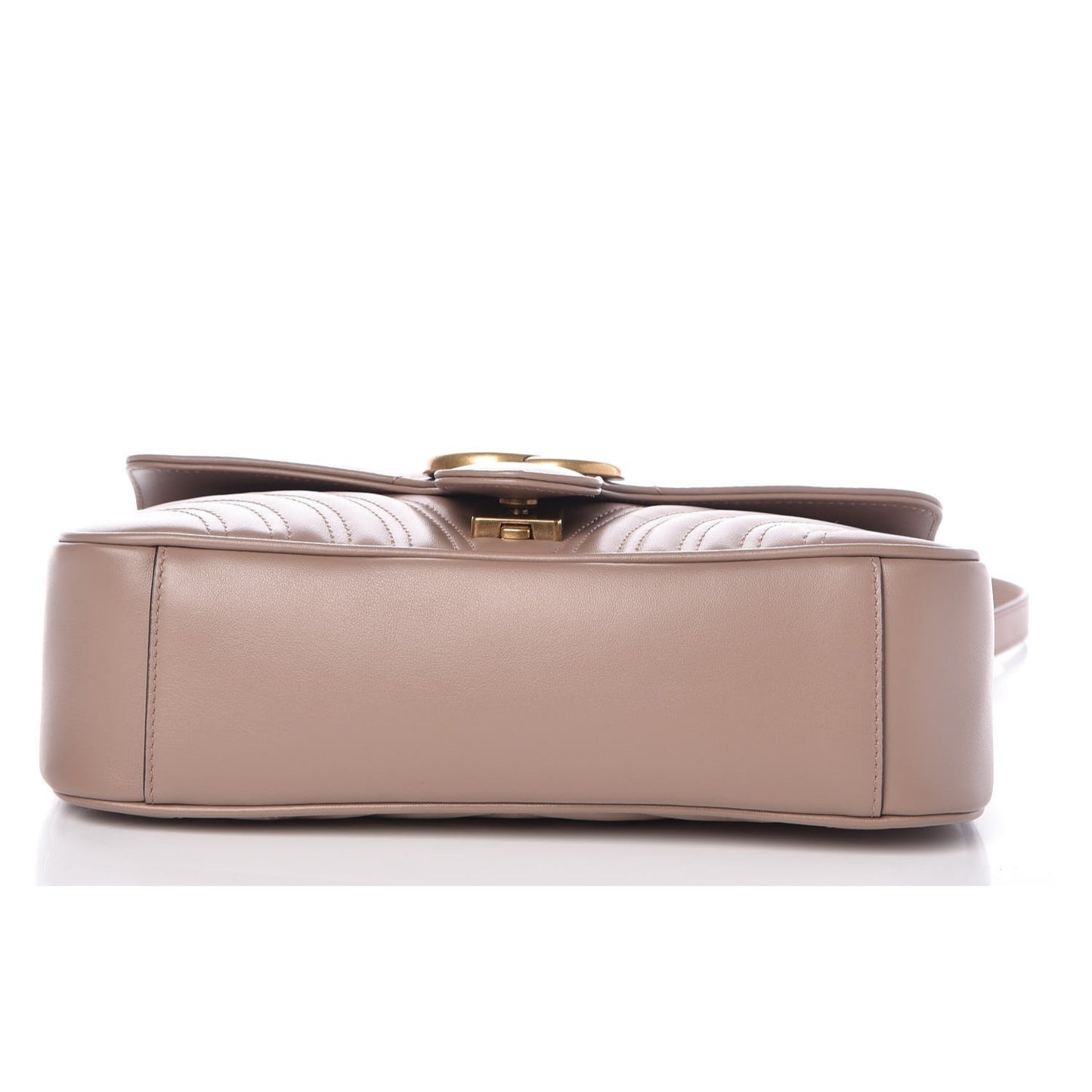 Calfskin Matelasse Small GG Marmont Shoulder Bag Nude
