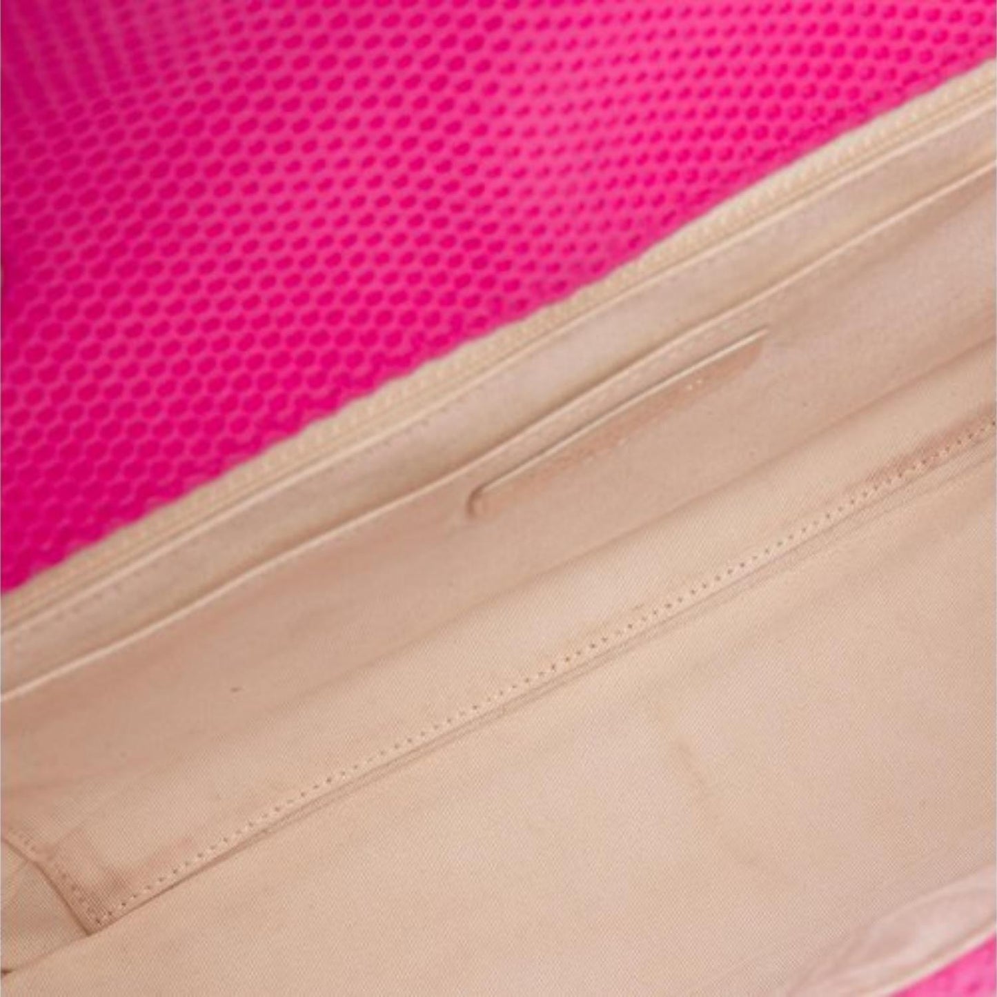 Mesh Flap Chain Shoulder Bag Pink