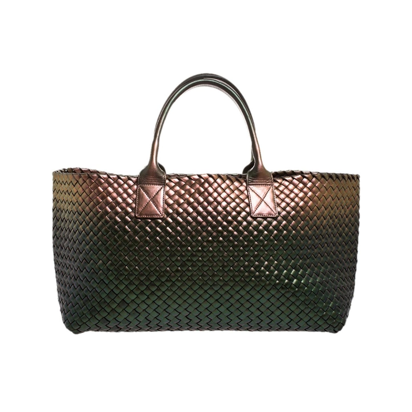 Holographic Intrecciato Leather Medium Cabat Tote