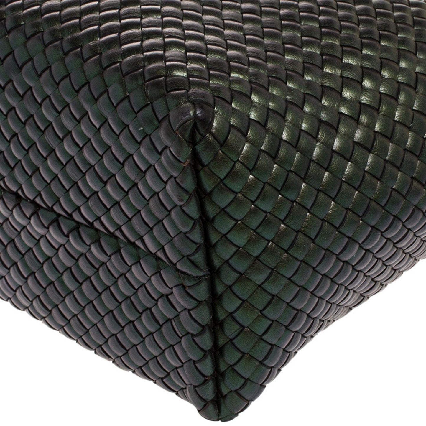 Holographic Intrecciato Leather Medium Cabat Tote