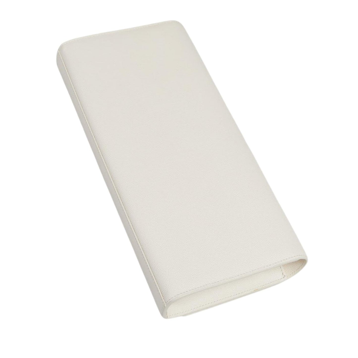 White Pebbled Leather Cassandre Clutch Bag